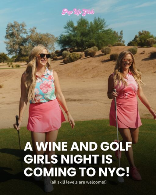 Babes Golf is hosting NYC’s best girls night. 🏌️‍♀️⛳ Babes Golf Pop Up @babesgolf
🗓️ April 24
⏰ 7 PM - 9:30 PM
📍 Chelsea Piers, New York, NY🏌️‍♀️ Golf without the mansplaining  
 👭Meet amazing NYC women
 🍷Drinks & light bites
 🏆Prizes & giveaways
🛍️ Shop small biz vendors + score exclusive Babes Golf NYC merch
⛳ No golf experience necessary!!!🎟️ $55.20 ticket includes: unlimited golf balls, 1 complimentary wine, raffle ticket & limited-edition merch📥 DM us “GOLF” for the ticket link directly in your Dms (or visit our channel).Your new golf girl gang awaits. 💕#nycgirls #girlsnight #girlsgolf #babesgolf