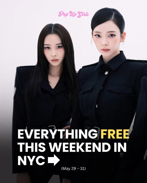 Your NYC weekend just planned itself 😍 Here’s everything free this weekend May 29 through 31.📥 Comment “weekend” and we’ll send you the full May guide with links straight to your DMs. (or check the link in bio)#nycweekend #popupgirlsnyc🎵 Charlie Puth at Citi Concert Series
🗓️ May 29
📍Rockefeller Plaza
For the girl who still has the words to Attention memorized.
#charlieputh🎾 Roland Garros NYC Experience at the Seaport
🗓️ May 29 – 31
📍Sadie’s Garden Bar at 19 Fulton St
Live match viewing, a real tennis court to hit on, and Paris themed cocktails.
Free entry. For the girl who watched Challengers twice. #frenchopen #rolandgarros🎬 Heated Rivalry Comes Out(side)
📍Pier 17
🗓️ May 31
A free outdoor screening of Heated Rivalry Episode 5 at Pier 17 as part of NewFest Pride. See our previous post for all the deets. #heatedrivalry #pier17 #newfest🍋 aespa WEEK: Make It Lemonade Pop Up
🗓️ May 29 – 31
📍space kei at 30 Wall St.
MYs this one is yours. aespa’s second album Lemonade gets its own pop up in NYC this weekend. #aespapopup #aespa #mys📚 Audible Story House
🗓️ May 29 – 31 (last chance)
📍260 Bowery, New York, NY, 10012
Closing this weekend If you haven’t been yet this is your last window. #audible
